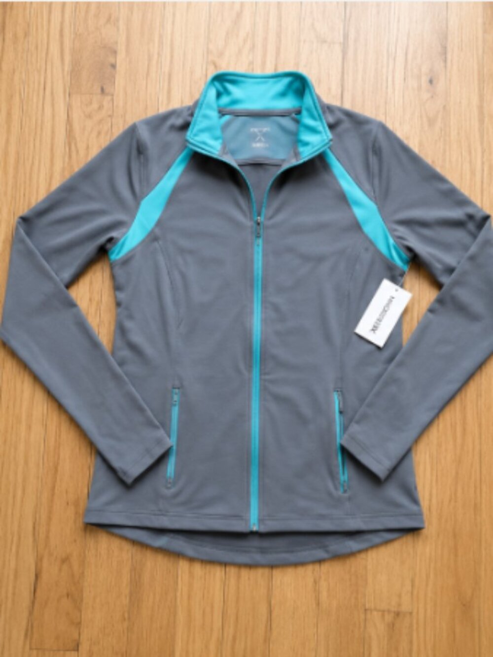 Xersion Performance 2-Piece Activewear Set NWT Grey & Teal Size M #215
